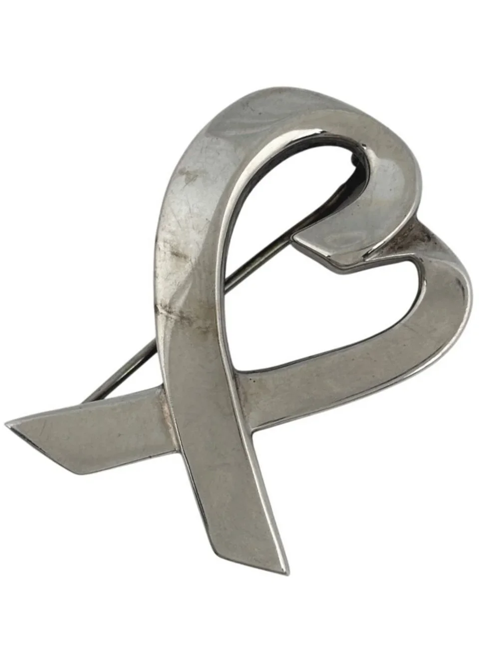 Tiffany & Co Loving Heart Brooch 925 Sterling Silver